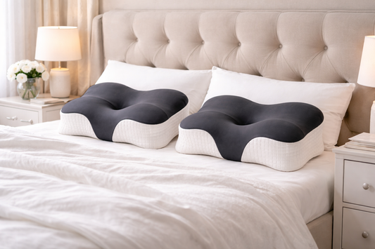 Oreiller ergonomique cervical – soulage les douleurs au cou et améliore votre sommeil dès la première nuit.